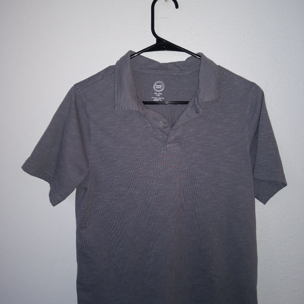 Grey polo style shirt
